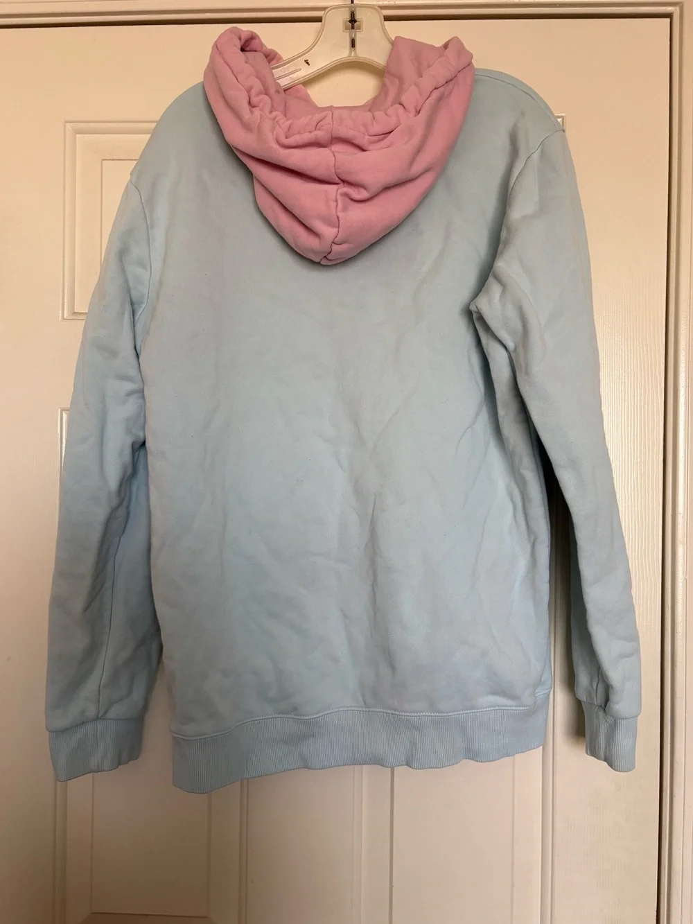 Dutch Bros Pink Hoodie with Light Blue Lining